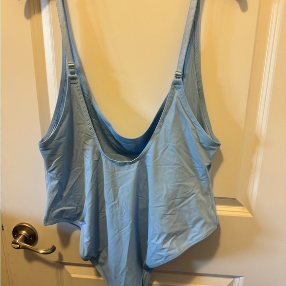 Skims Recycled Swim Scoop Neck One Piece Bathing Suit Iris Blue 4X New With Tags - Picture 5 of 6